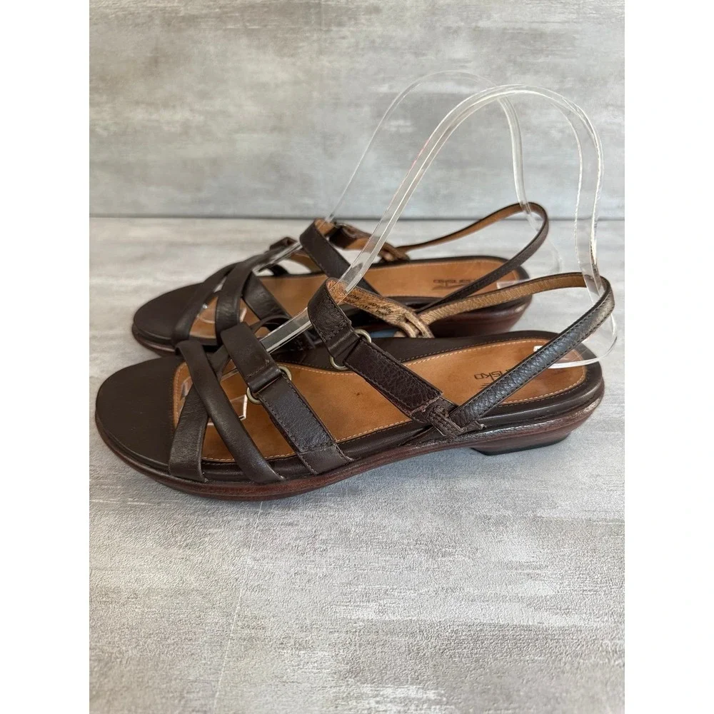 Dansko Brown Strappy Leather Slingback Sandals - Picture 4 of 8